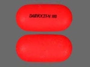 Darvocet 100mg tablets in a bottle for pain relief